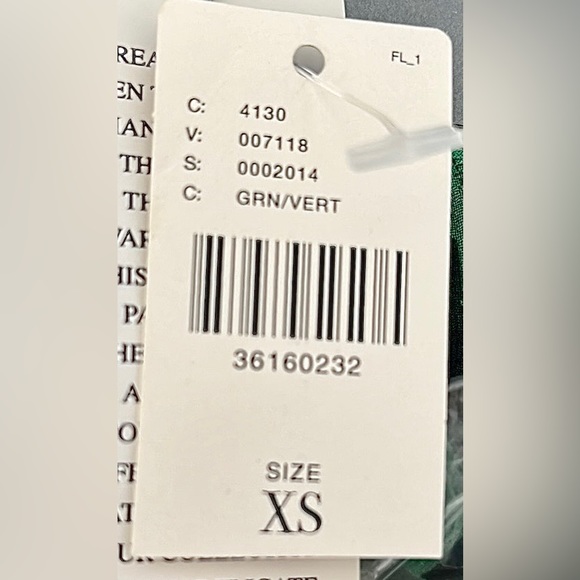 NWT Twelfth Street By Cynthia Vincent Meralda Silk Dress - Green - XS - Picture 6 of 6